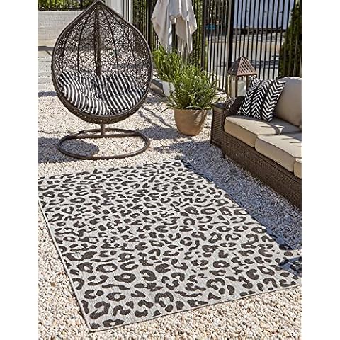 Unique Loom Outdoor Safari Collection - Alfombra de transición para Interiores y Exteriores Cover