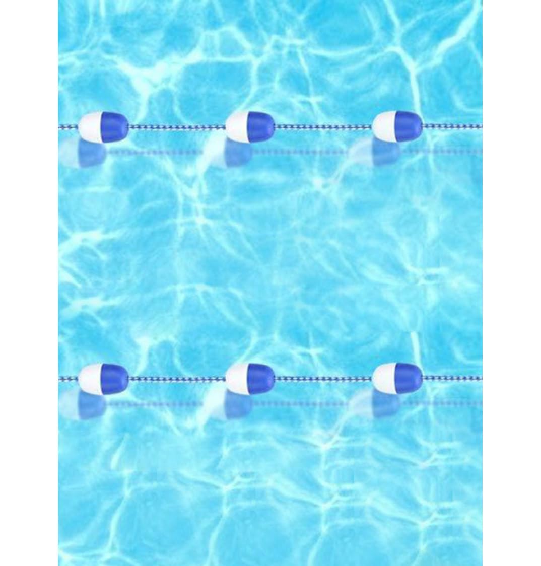 Corde de séparation de sécurité pour Piscine, 6m, Crochets Ligne Voie à Boule Flottante, Accessoire pour Voies navigables