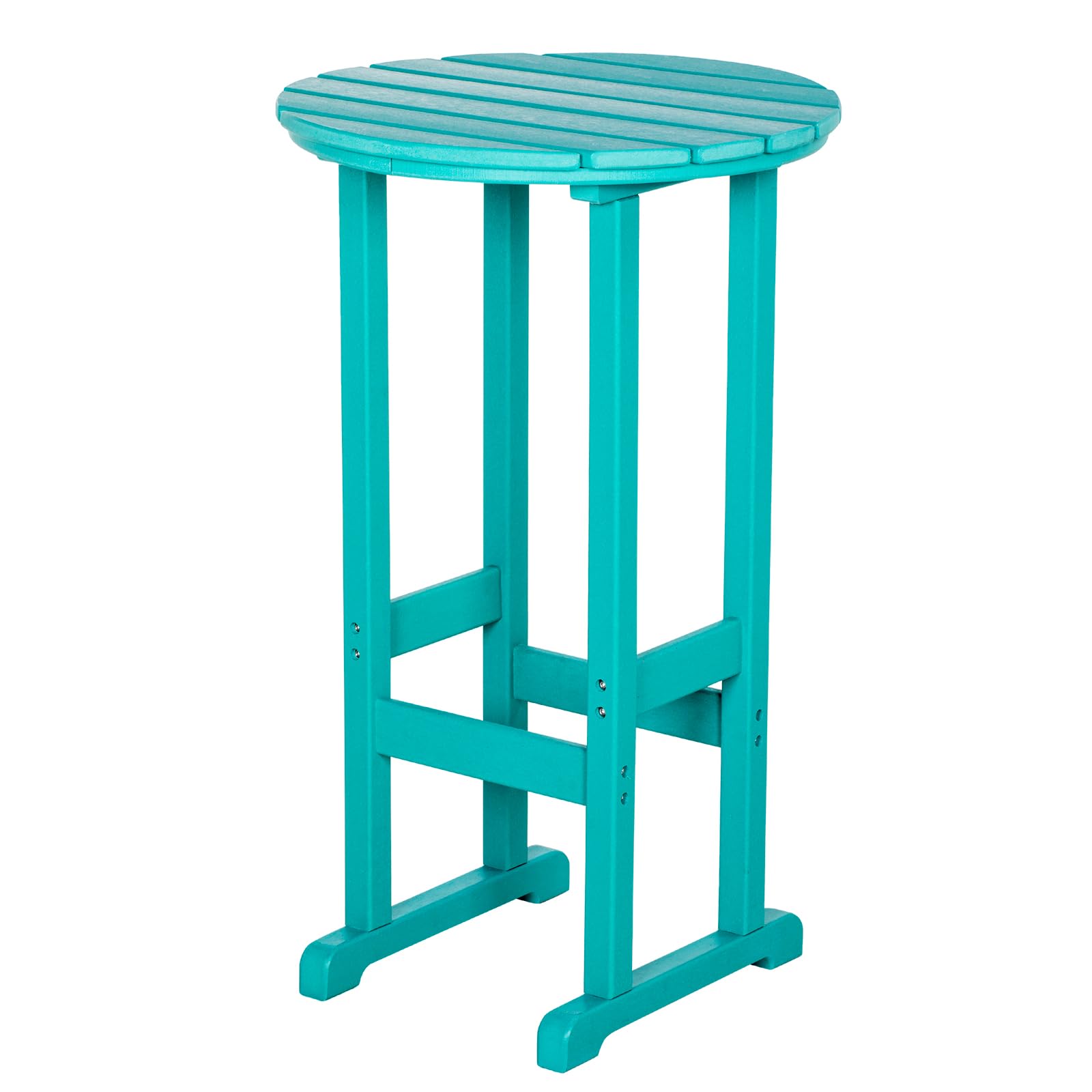 nalone 40" Outdoor Bar Table, All Weather HDPE Bar Height Patio Table Counter Round Patio Cocktail Bar Tables, Tall Bistro Tables Pub Table for Deck,