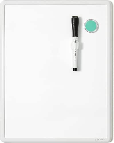 U Brands Contempo Magnetic Dry Erase Board White Board, 11"