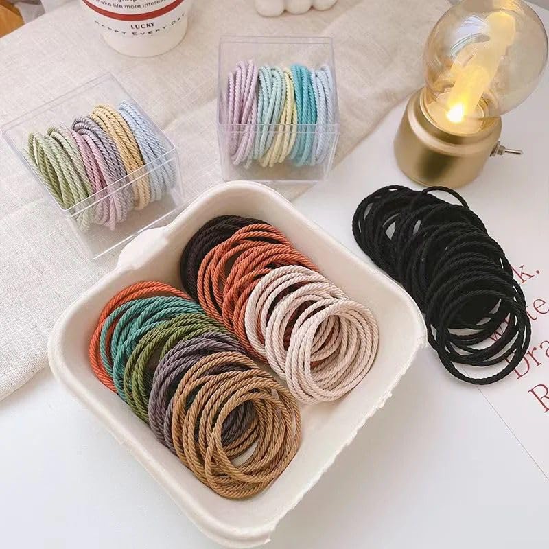 Radhya Accessories Sleek Rubberbands for Women (50 pcs per box) Hair bands for Women Ponytail Hair Ties Elastic Bands for Hair Styling, Anti Hair Breakage (1 box) (Coffee) (B0CZ7616T7) Amazon Price History, Amazon Price Tracker