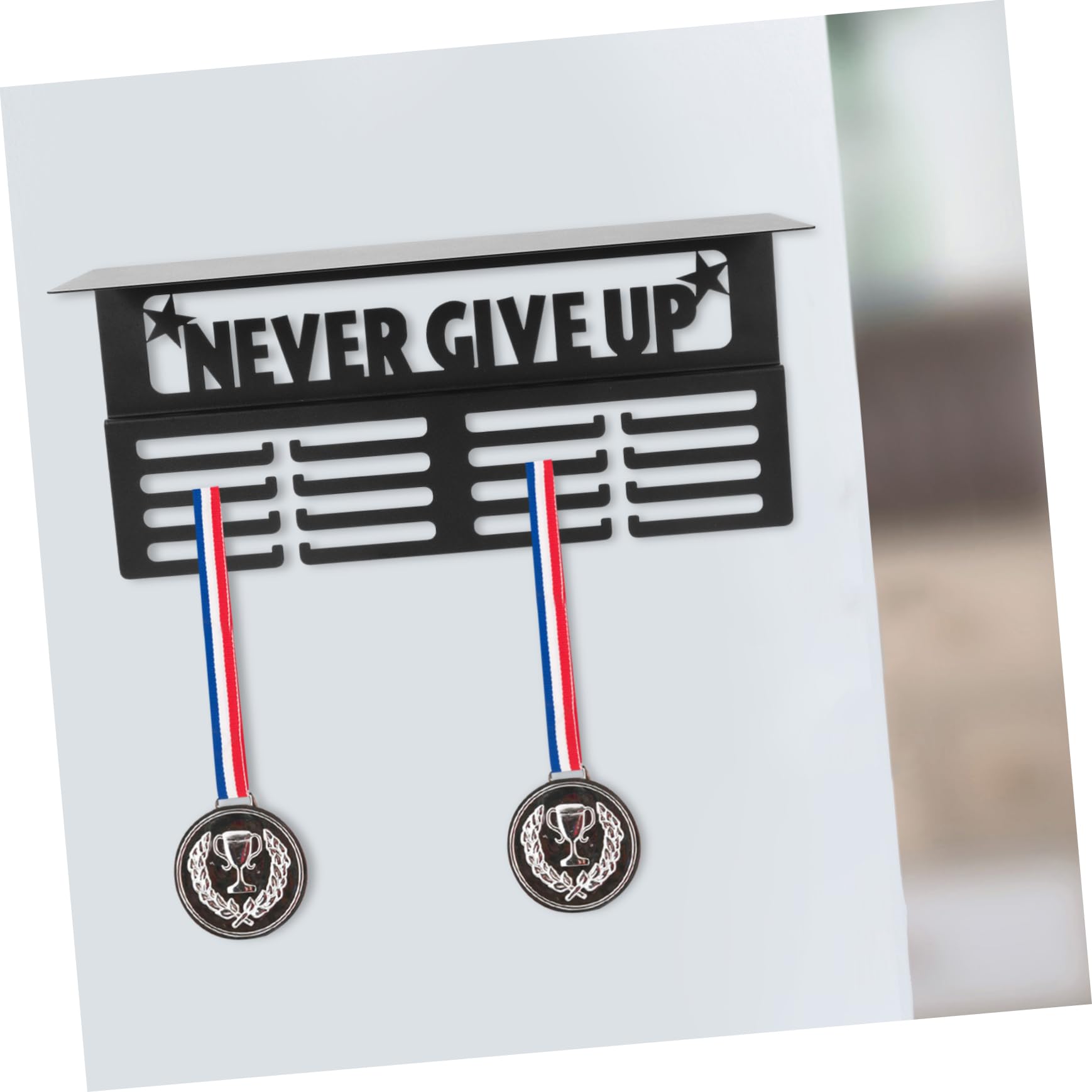 Soporte De Exhibición De Medallas Estante y Ganchos Colgador Adaptable Para Logros Deportivos Para Medallas De Maratón y Otros Deportes