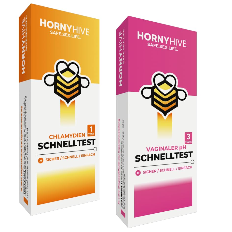 HornyHive Schnelltest-Set zum Nachweis von Chlamydien und dem vaginalen pH-wert/Abstrich Schnelltest/STI