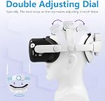 Head Strap with Battery for Oculus Quest 2, 7500mAh Extend 4-5H Playtime, Adjustable Comfort Elite Head Strap Replacement, Lightweight Design and Enhanced Support in VR for Oculus/Meta Quest 2