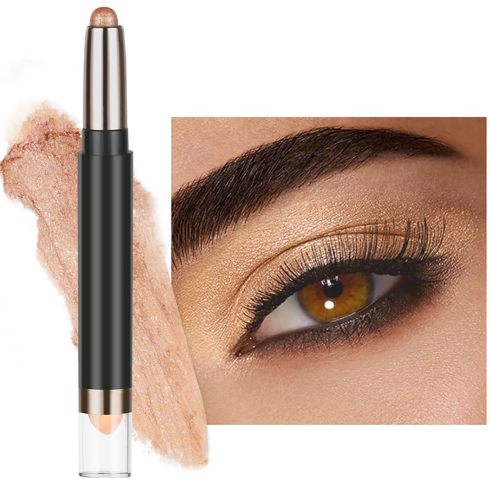 Lápiz de Sombras De Ojos, 2 En1 Sombra de Ojos En Barra, Crema de Sombra de Ojos, Lápiz de Sombra de Ojos Resaltado de Larga Duración