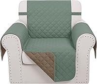 Vista 83 de Fundas reversibles para sofá biplaza, protector de muebles (sofá biplaza, camello/beige)