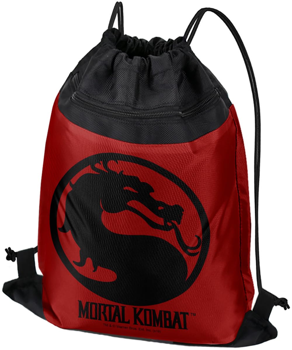 LOGOVISION Mortal Kombat Symbol Drawstring Backpack Sports Bag Sackpack 17