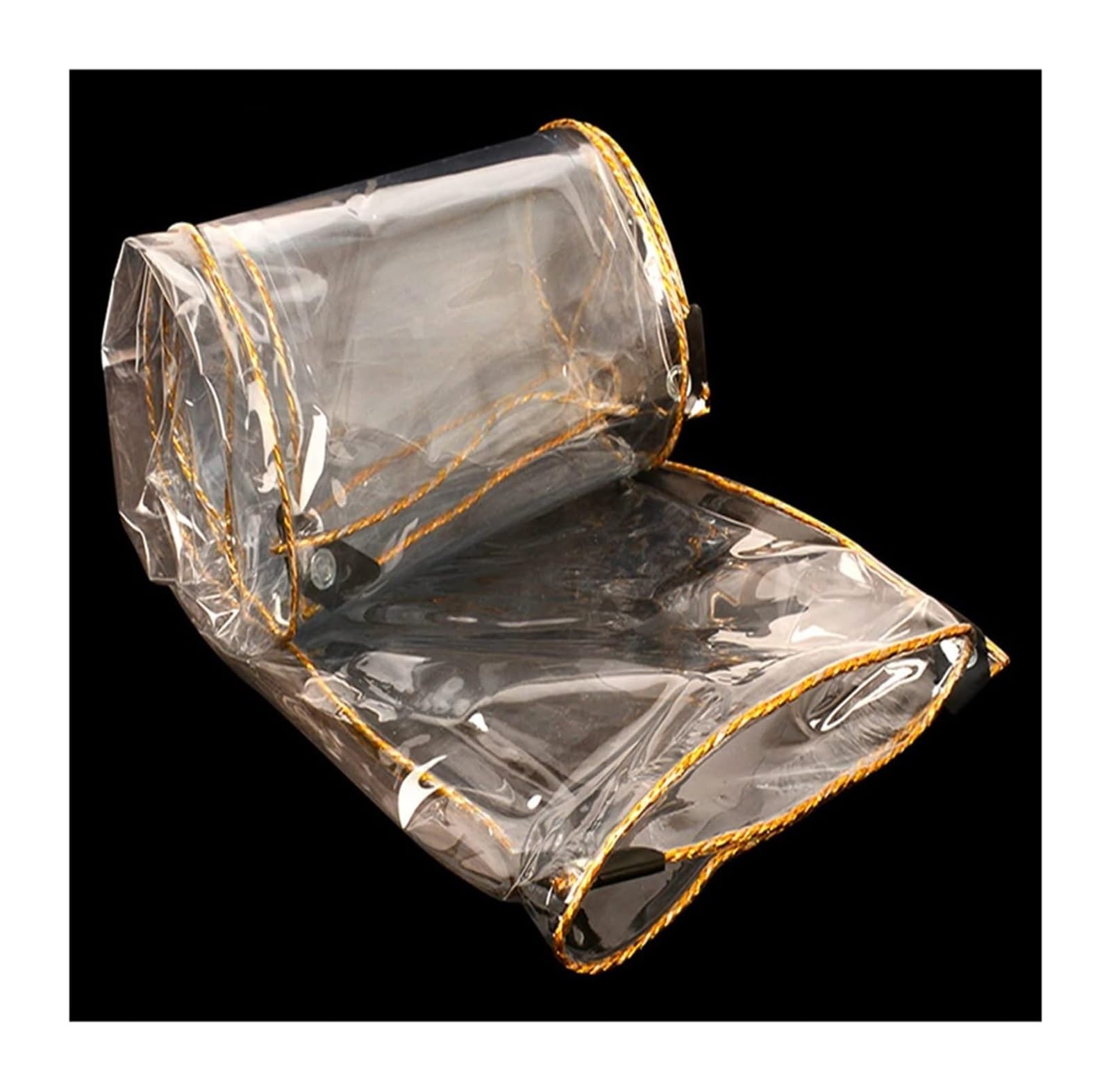 Bâche transparente en PVC 0,5 mm imperméable 1x1,5m avec œillets pour serre