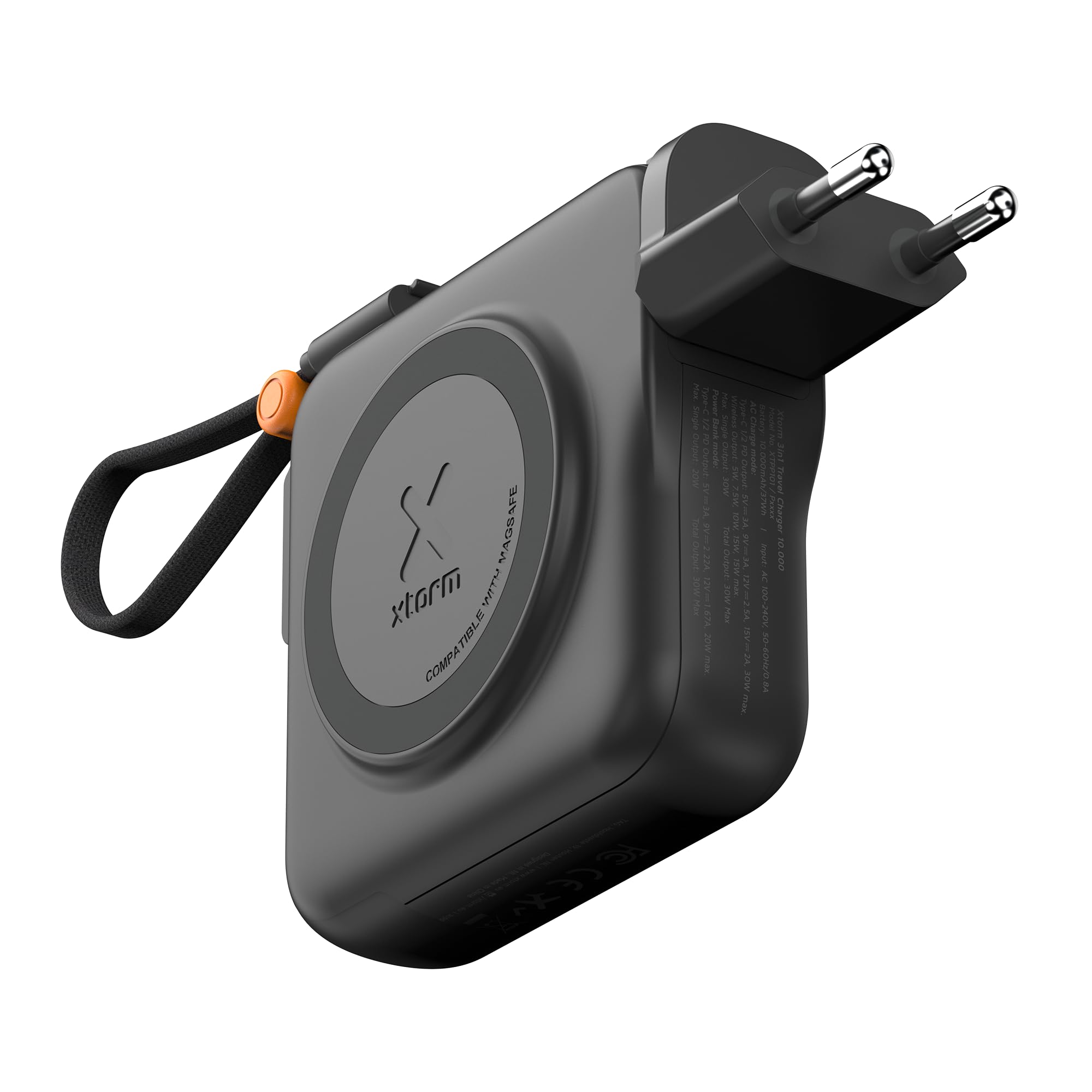 Xtorm TravelPro 3 in 1 Travel Charger Power Bank 10000mAh 30W USB-C PD + ricarica magnetica ABS e PC caricatore da viaggio universale XTPP101
