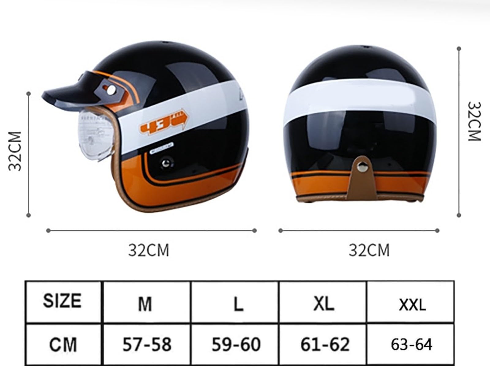Cascos De Motocicleta para Hombres Y Mujeres Homologado Dot/ECE, Cascos De Ciclomotor con Viseras, Casco Moto Jet Vintage, Casco Moto Abierto para Scooter Cruiser Chopper