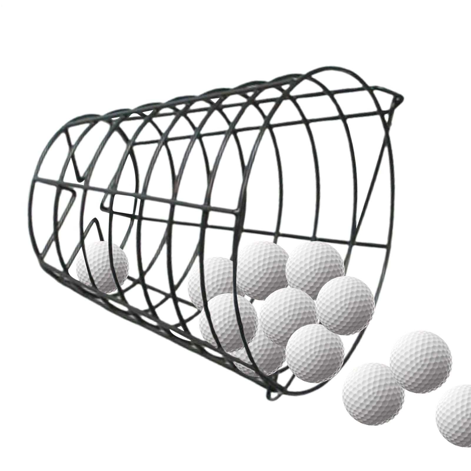 Generisch Golfkorb,Korb Für 100 Golfbälle | Großer Behälter Aus Draht, Organizer Für Zuhause, Golfplatz & Driving Range