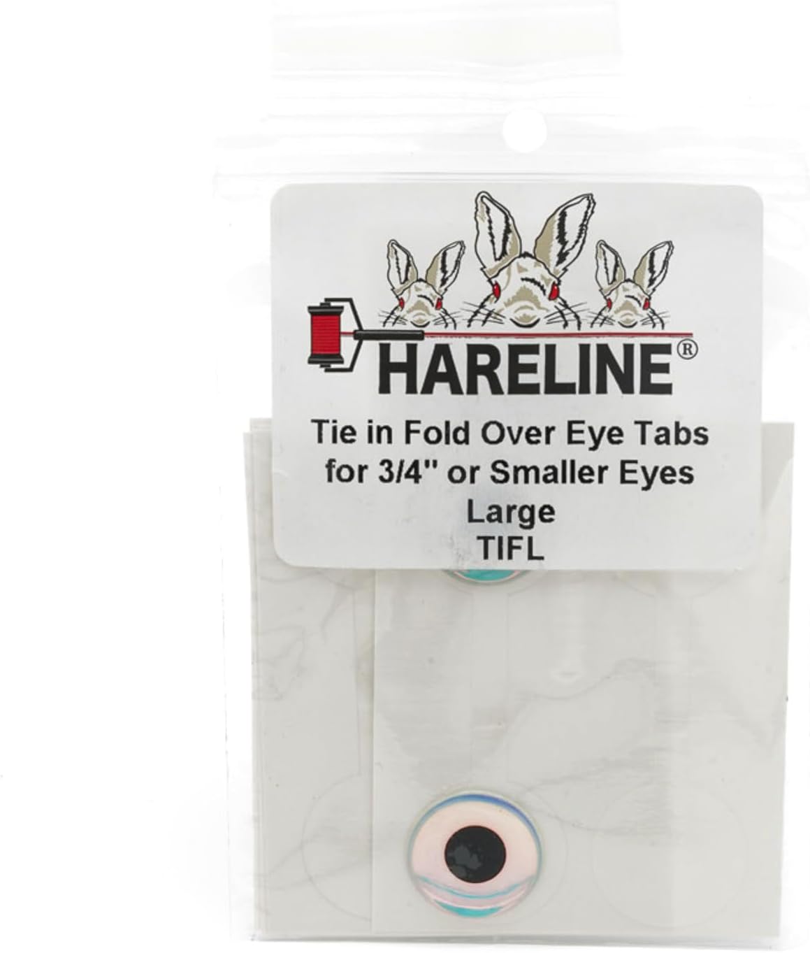 Hareline Tie in Fold Over Eye Tabs