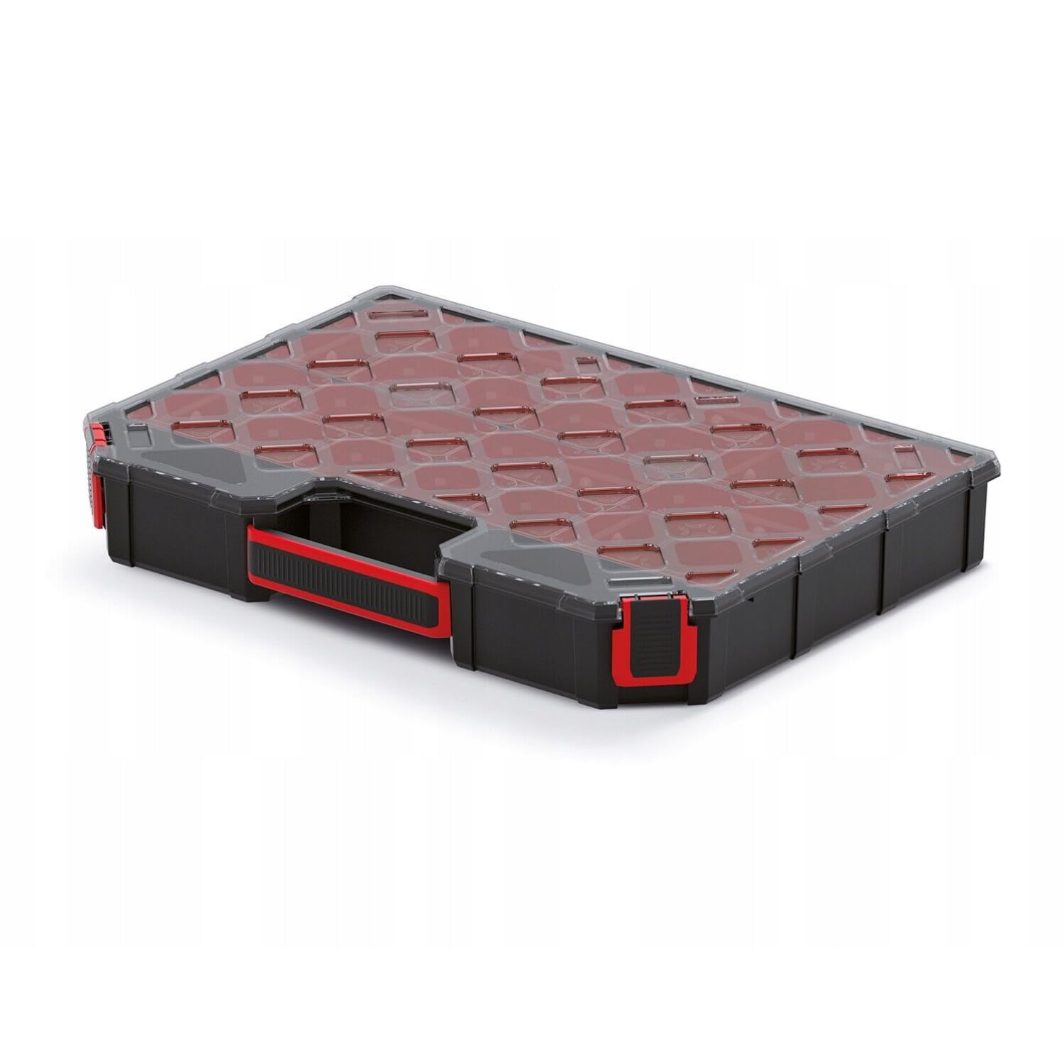 B2C Tager DIY Storage Organiser Compartment Parts Screws Carry Case Tool Box Workshop Garage Home (Medium - boxes)