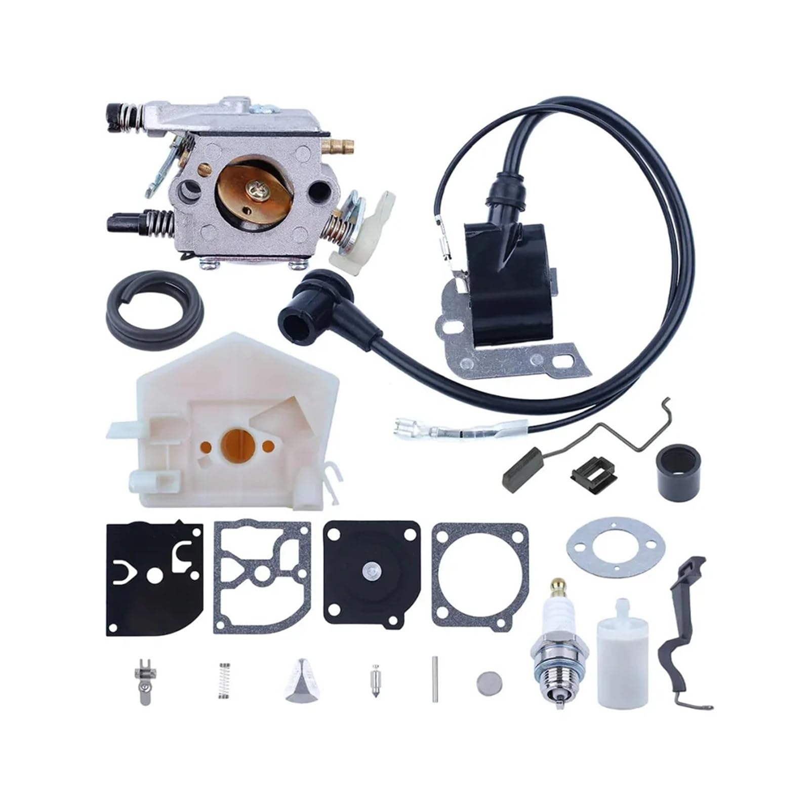 Fit For 55 51 Chainsaw 503281504 503901401 503898101 1 Set Carburetor Carb Ignition Coil Repair Kit