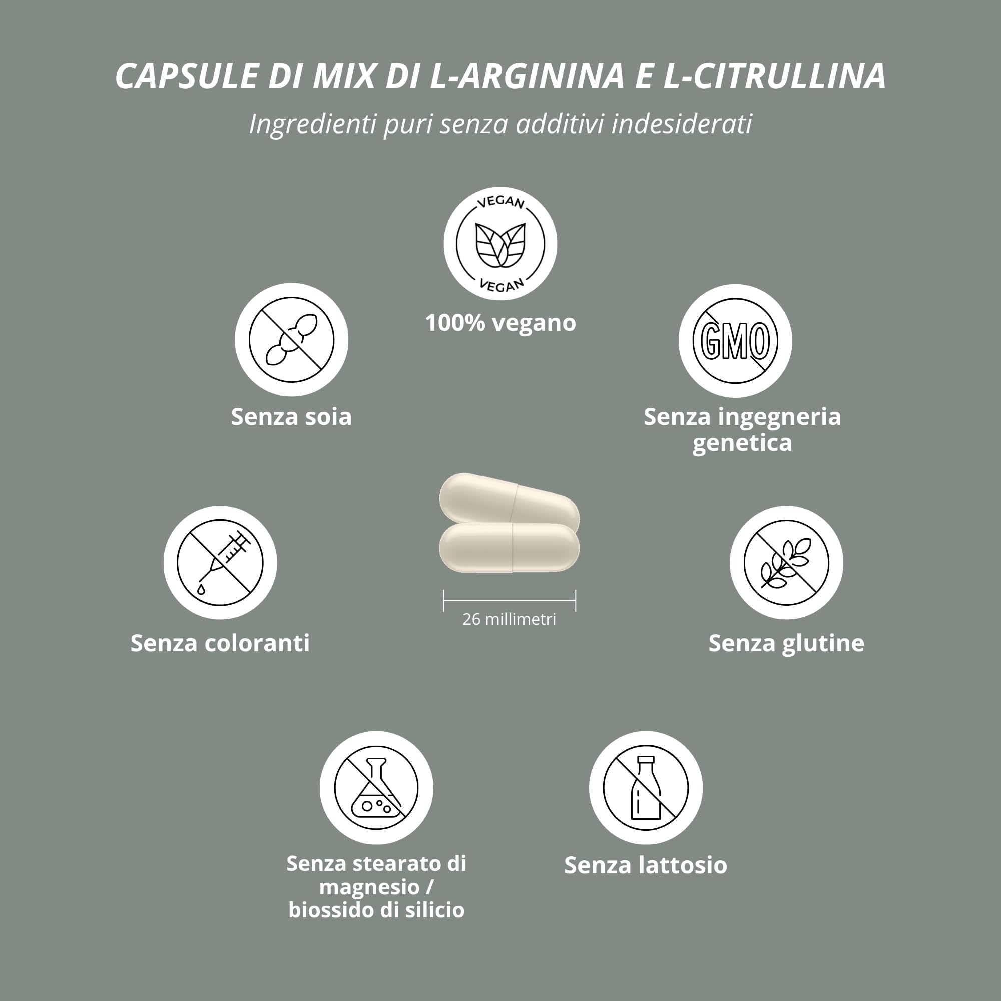 3000mg L-Arginina Capsule – Ossido Nitrico Per Muscoli E Prestazioni – 60 Capsule Vegane