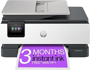 HP OfficeJet Pro 8122e All-in-One Printer | Colour | Printer for Home | Print, Scan, Copy | Automatic document feeder| 3 Months of free Instant Ink | Up to 3 years Warranty