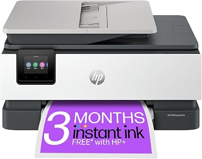 HP OfficeJet Pro 8122e All-in-One Printer | Colour | Printer for Home | Print, Scan, Copy | Automatic document feeder| 3 Months of free Instant Ink | Up to 3 years Warranty