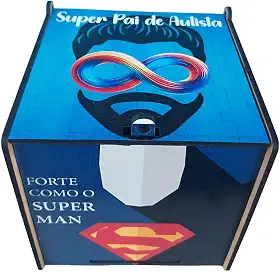 Caixa Exclusiva Dias dos Pais Heróis para Pai de Autistas + Chaveiro