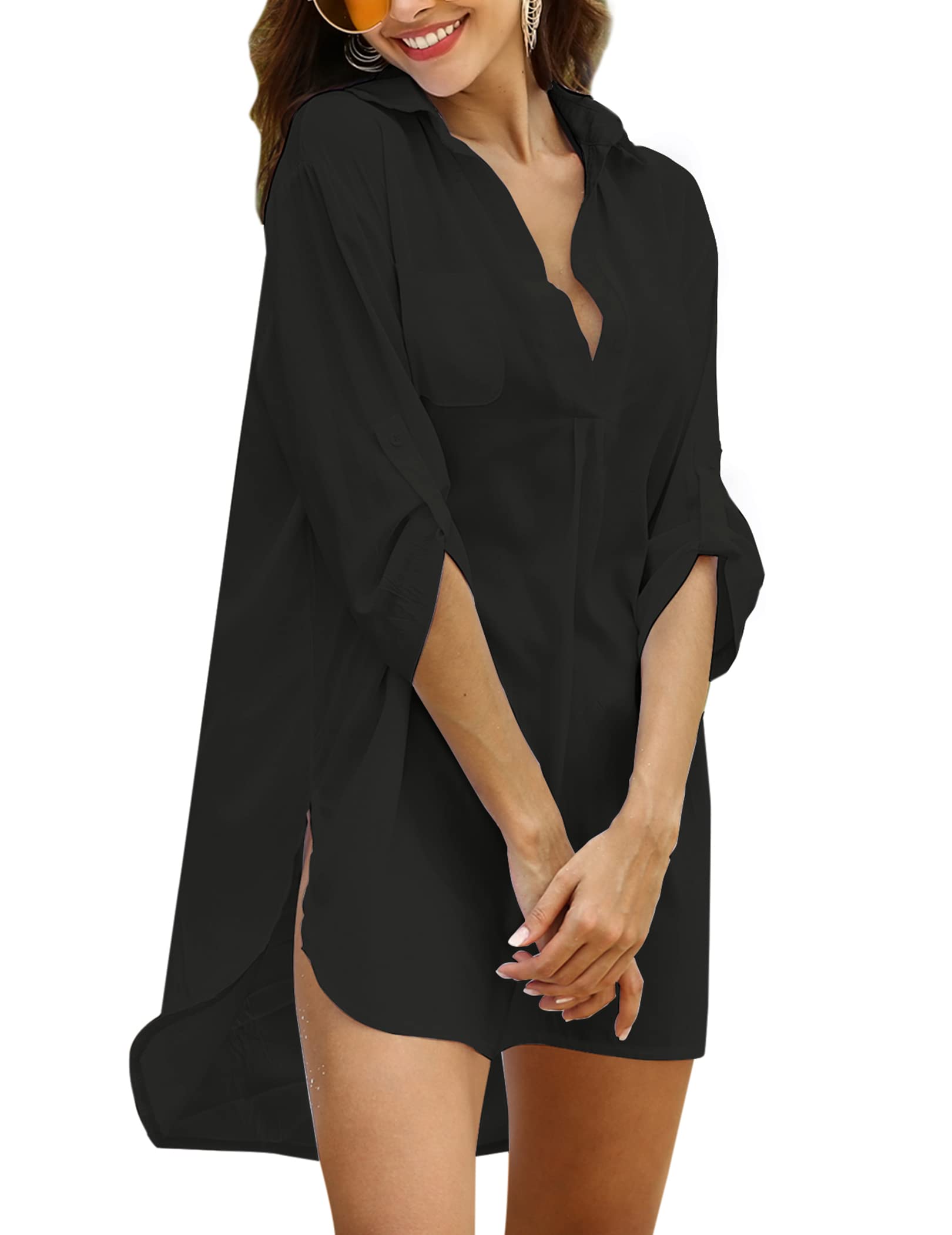 UNibelle - Vestito da Spiaggia Utilizzabile Come Copricostume e Poncho Estivo