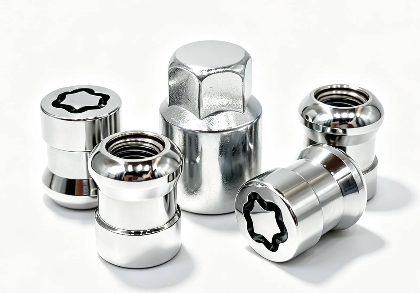 Photo 1 of 08W42-SCV-102 Wheel Lock Set (Low-Profile) Fit for Honda CR-V 2007-2025 | Civic 2016-2024 | Accord 2008-2012 | Theft-Deterrent Chrome Alloy Lugnuts | Replace 8W42-SCV-102 08W42-SCV-100/101/102 Series
