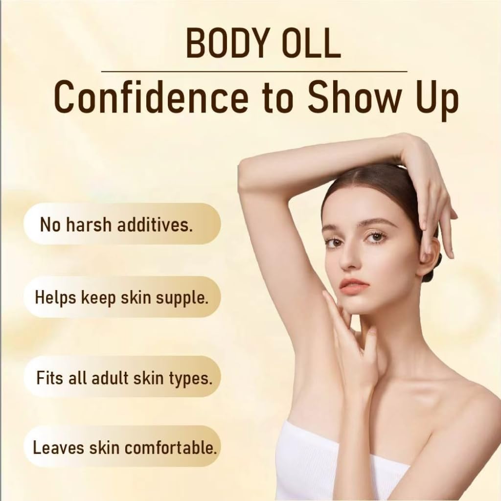 E-RA Queen Body Oil, Cold-Pressed Natural Botanical Firming Essence, Effectively Reduces Body Wrinkles and Moisturizes Skin, Moisturizing Body Oil Suitable for Arms, Legs & Stomach, 4 fl oz - Image 7