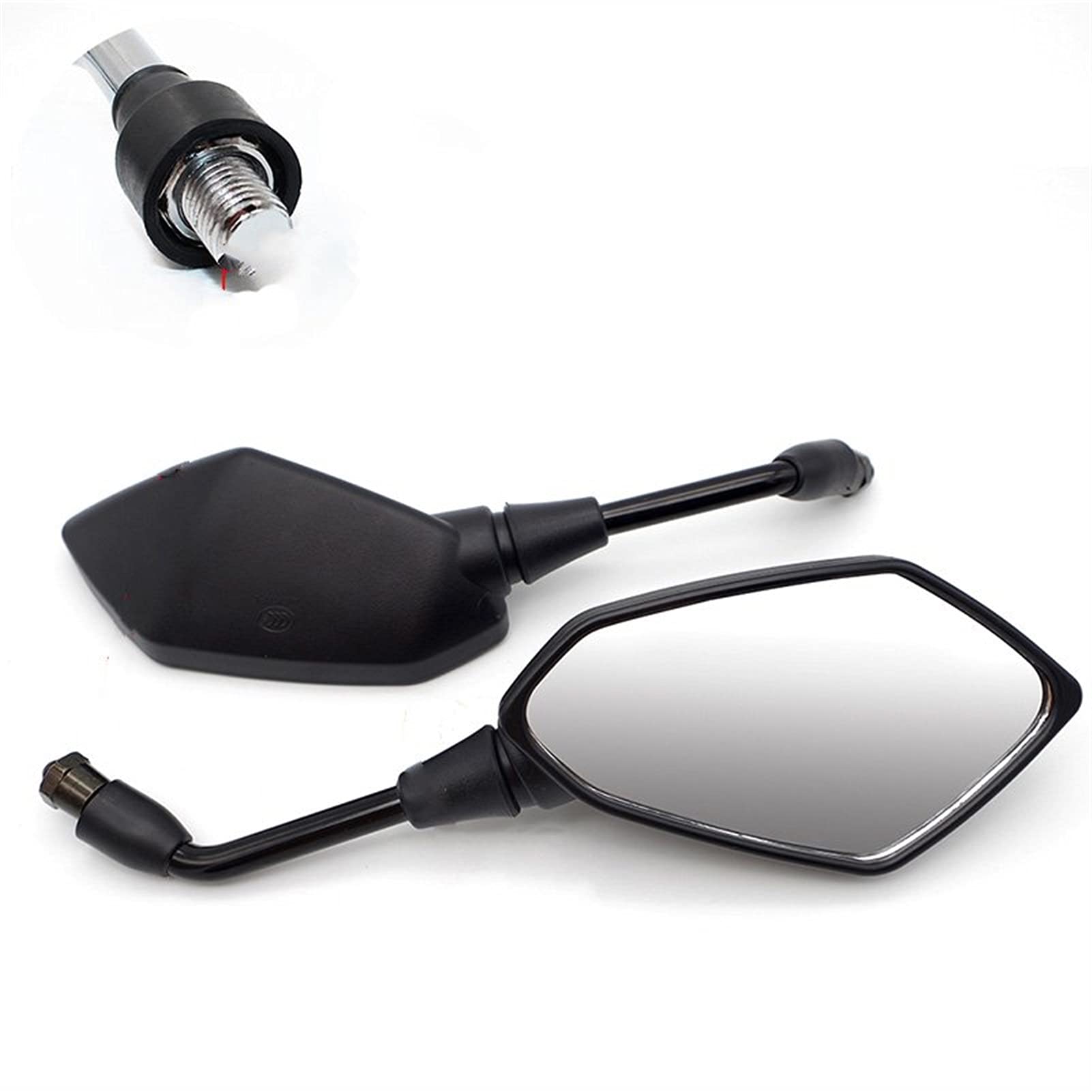 Motorcycle Side Mirrors Accessories For A-PRILIA RSV4 TUONO V4 SR 50 PEGASO 650 RS50 RS 125 RSV RS 50 SHIVER 750 Motorcycle Rearview Mirror (Size : 10MM MIrror)