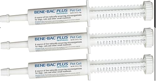 Bene-Bac Plus - Gel probiótico para mascotas 053oz cada una x 3 jeringas