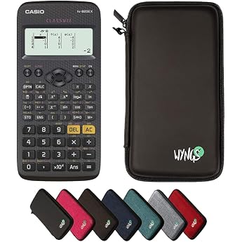 Casio FX-82DE X Calculator and Protective Case