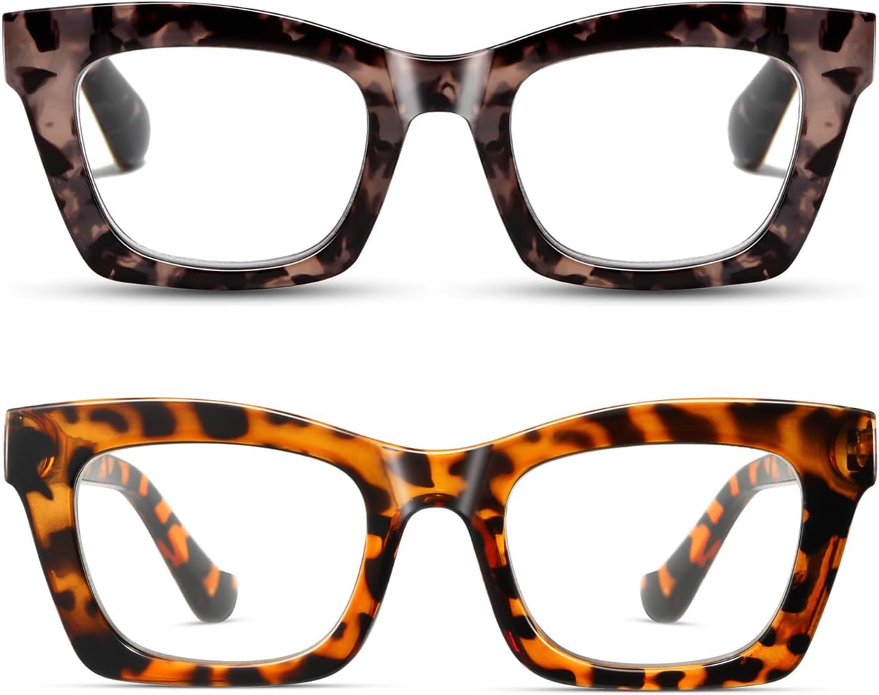 Hubeye Oprah Style Readers for Women Stylis Style Reading Glasses with Blue Light Blocking and Spring Hinge