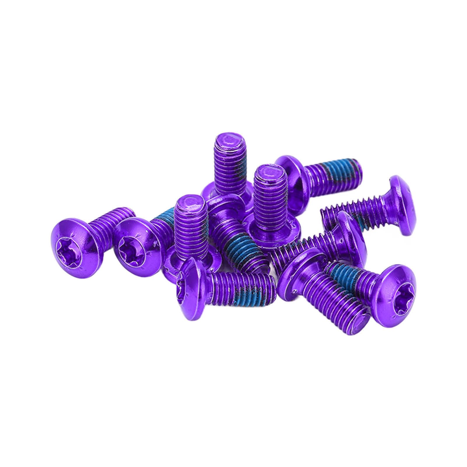12 Sztuk M5 Tarcze Hamulcowe śruby śruby śruby Tarczy Hamulca Rowerowego (PURPLE)