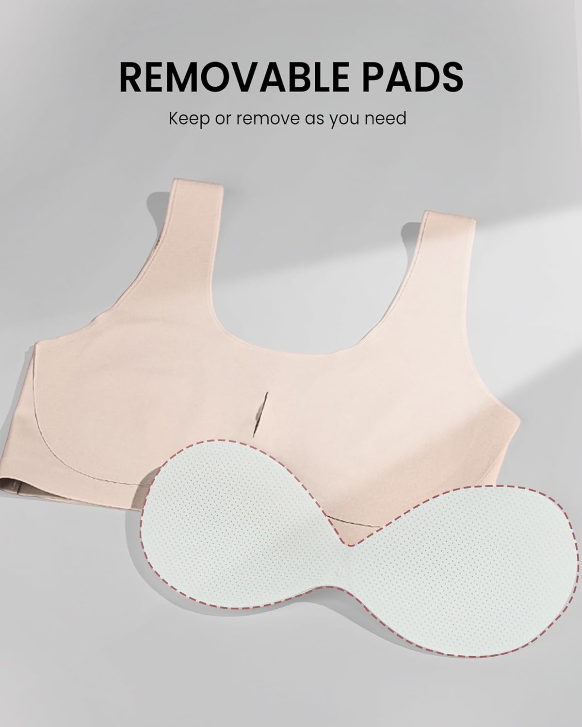 Training Bras for Girls 10-14 Seamless Teen Girls Sports Bras Ultra Comfort Soft Tween Bras 8-16 Removeable Padding - Image 4