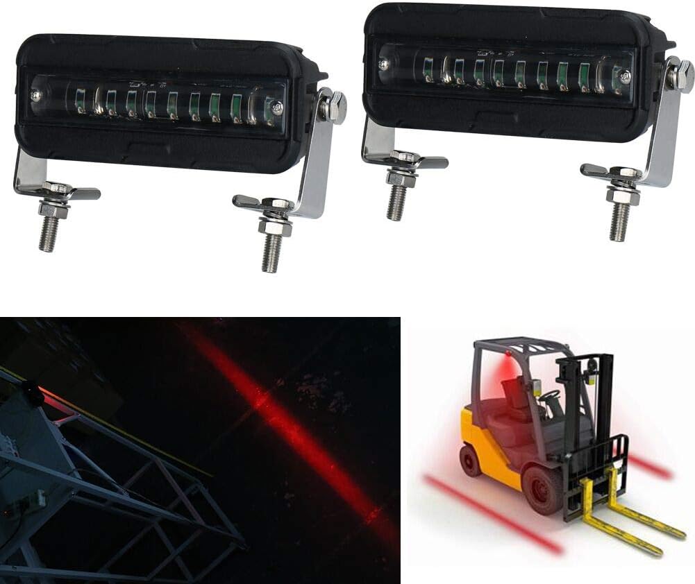 MOVOTOR Forklift Safety Light LED Red Zone Warehouse Pedestrian Warning Light 12v-60v DC Truck Security Indicator Spotlight