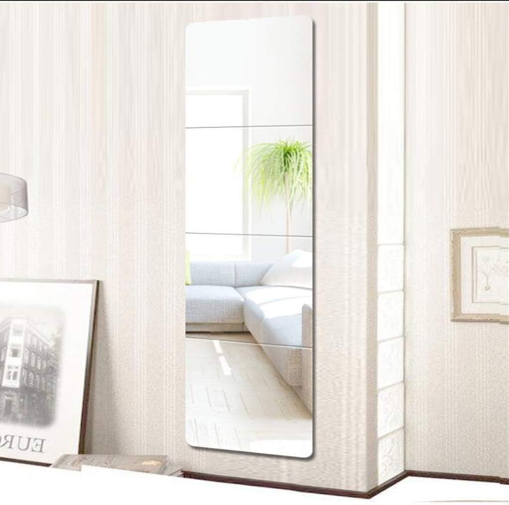 Full-Length Mirror Wall Hanging Mirror Dual-use Fitting Mirror DIY Stitching Paste European-Style Long Mirror Floor Mirror 4 Pack Set 11.8inX11.8in AN1021 910