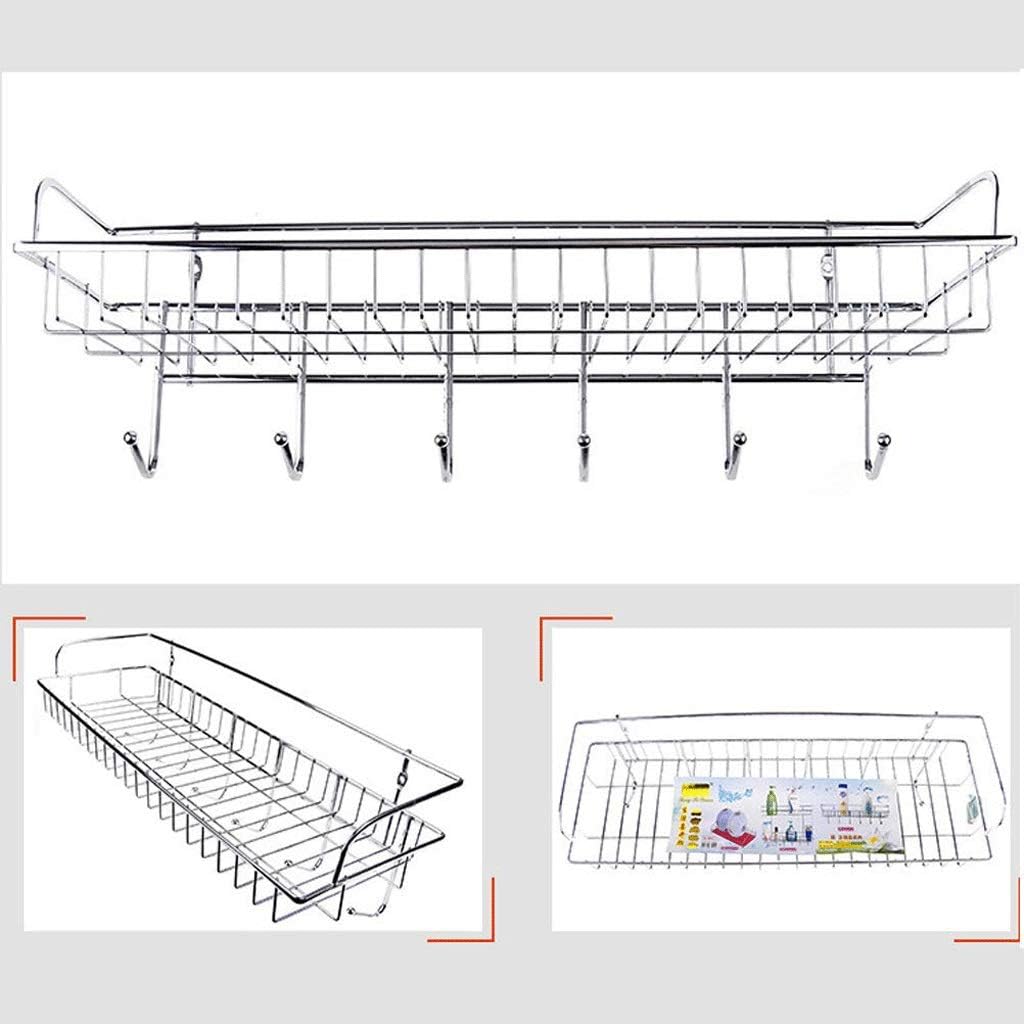 Bathroom Shelf Organizer Storage Kitchen Rack with Traceless Transparent Adhesive No Drilling