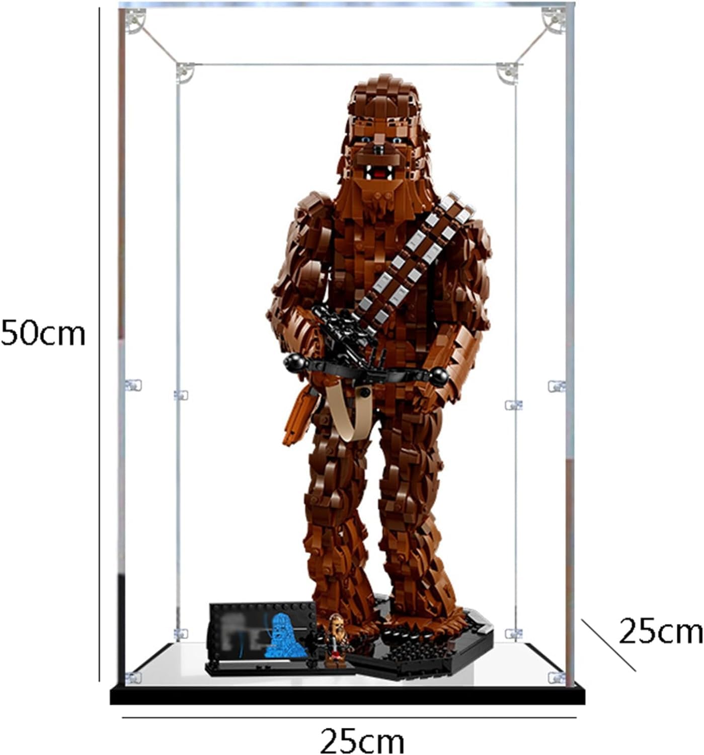 Acryl Vitrine Kompatibel Mit 75371 Chewbacca, Schaukasten Showcase Staubdichte Display Case für 75371 - Nicht Enthalten Modellbausatz
