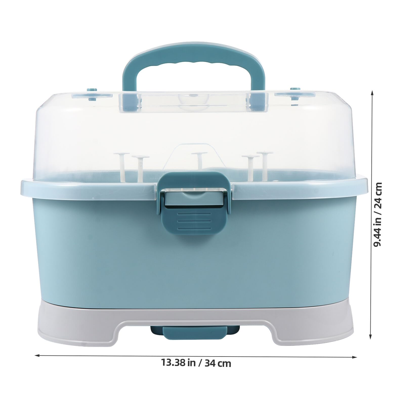 Große Babyflaschen Aufbewahrungsbox, Tragbar, 1 Stück, Blau | Pp Ausführung, für Schnuller und Milchpulverdosen, Zuhause und Unterwegs, Leichtes Format