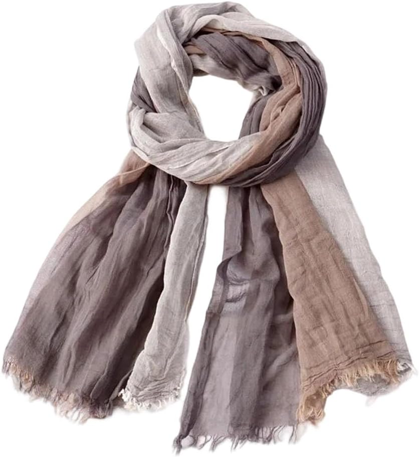 Patchwork Men Scarf Cotton Linen Fall Winter Men's Scarves Warm Neckerchief Casual Male Shawls