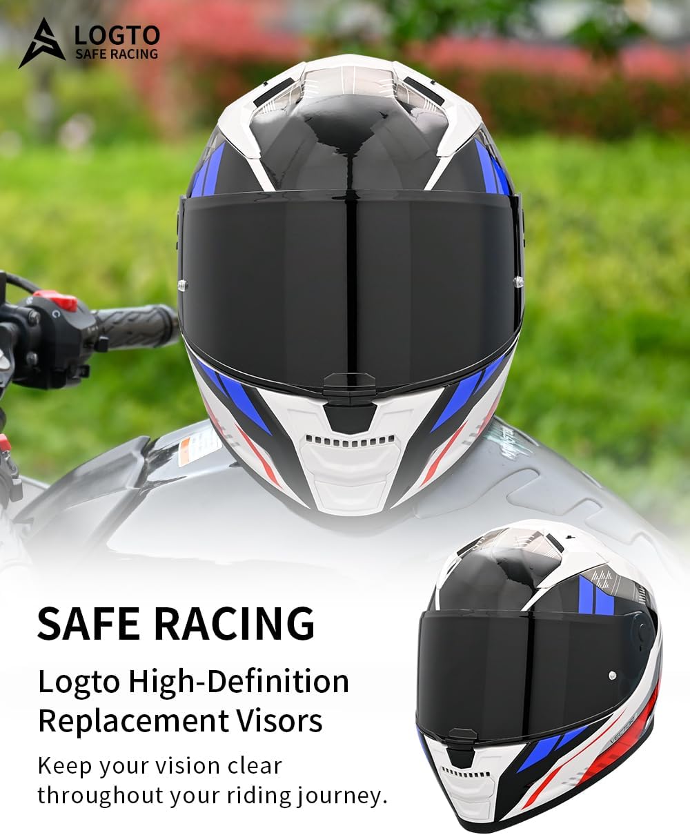 Compatible With LS2 Citation II Ready Outer Shield FF811 Vector II Motorcycle Helmet Visor Face Shield Replacement Accessories (Smoke)