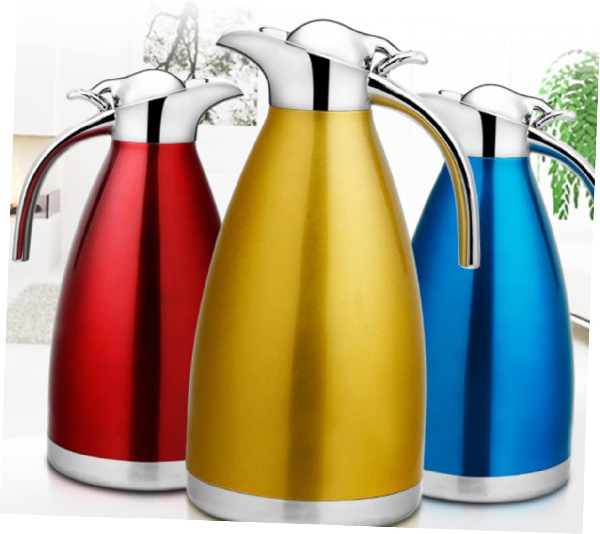 Stainless Steel Insulated Kettle 1.5l Thermal Bottle Pot Double-wall Vacuum Pot for Hot Water Insulated Beverage Perfect for Home Office Travel