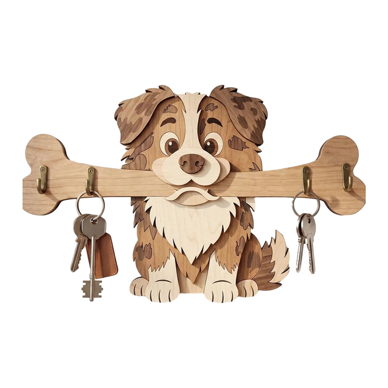 matumou Key Hanger, Wall Mounted No Punching Design, with Cartoon Dog Shape Storage Hook, Sturdy -Proof Space Saving Key Holder