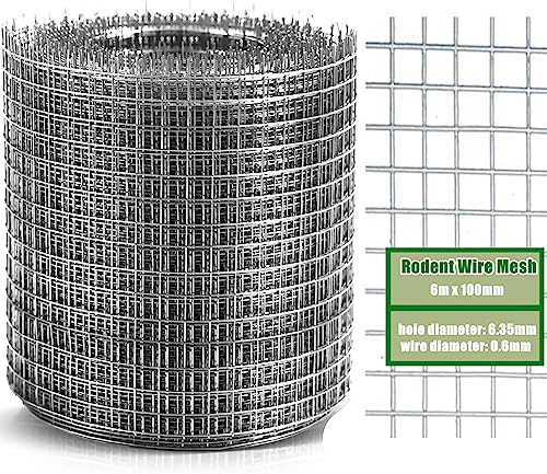 LATERN 10cm x 6m Grillage Anti-Rongeurs, Acier Inoxydable 304 Grillage Métallique Anti-Rats pour Bloquer L'Accès Aux Souris Écureuil Oiseau - pour Combler...