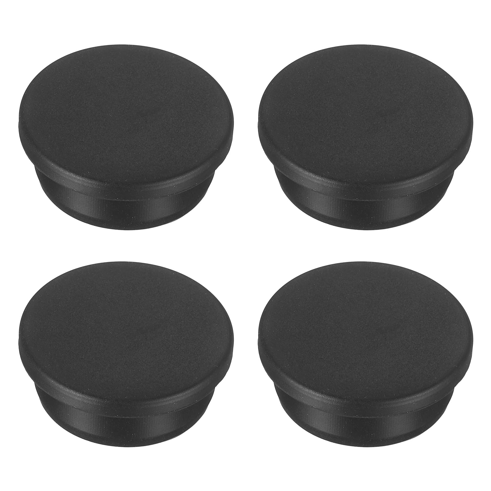 sourcing map 4pcs T-Shaped Silicone Plugs 32mm 1-1/4 Inch Dia Snap in Plug Hole Seal Cover Round Rubber Stopper for 31-32mm Holes Kitchen Rubber Bulkheads Waterproof Sealing, Black