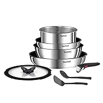 Tefal Ingenio – Set di pentole 8 padelle con Manico Rimovibile, induzione, in Acciaio Inossidabile, Rivestimento Antiaderente, impilabile, Compatibile con lavastoviglie, Emotion L8979804