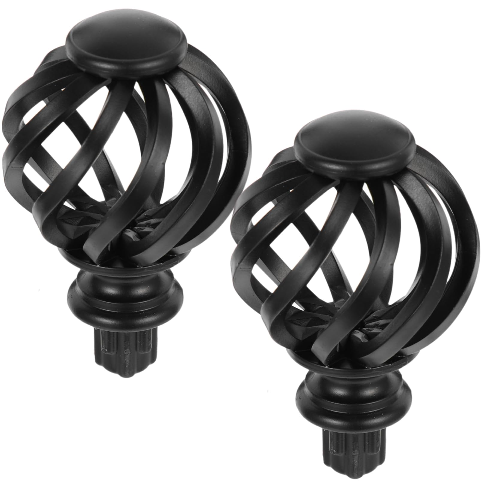 Garneck 2pcs Curtain Rod Finials Decorative Ends for Window Curtains Easy Installation Stylish Design for Living Room Bedroom Decor