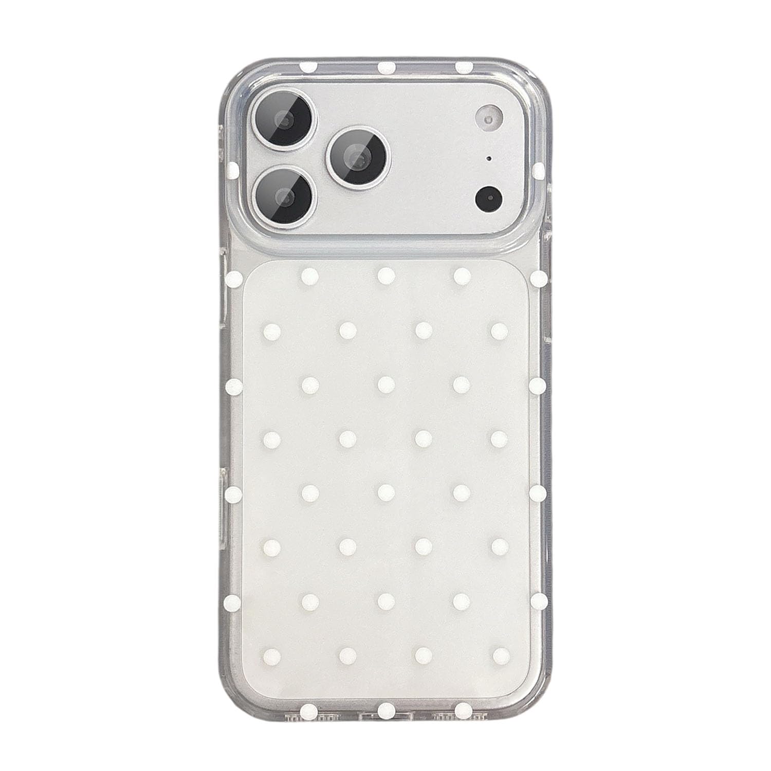 Coque iPhone 17 Pro Max silicone transparente avec motif pois esthétique - 8
