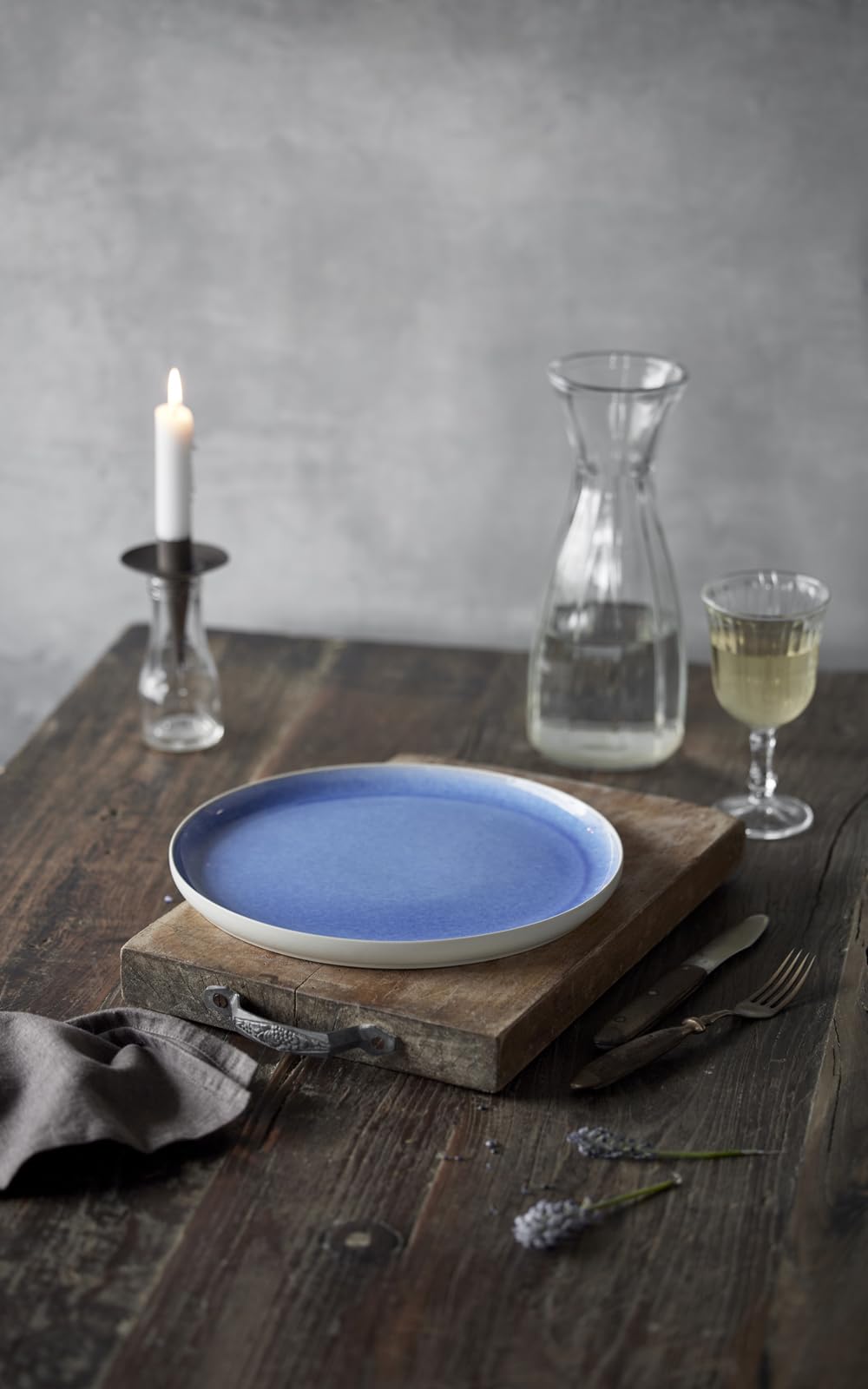 Studio Round North Yemek Tabağı Dia 27 cm Mat Beyaz/Parlak Nehir