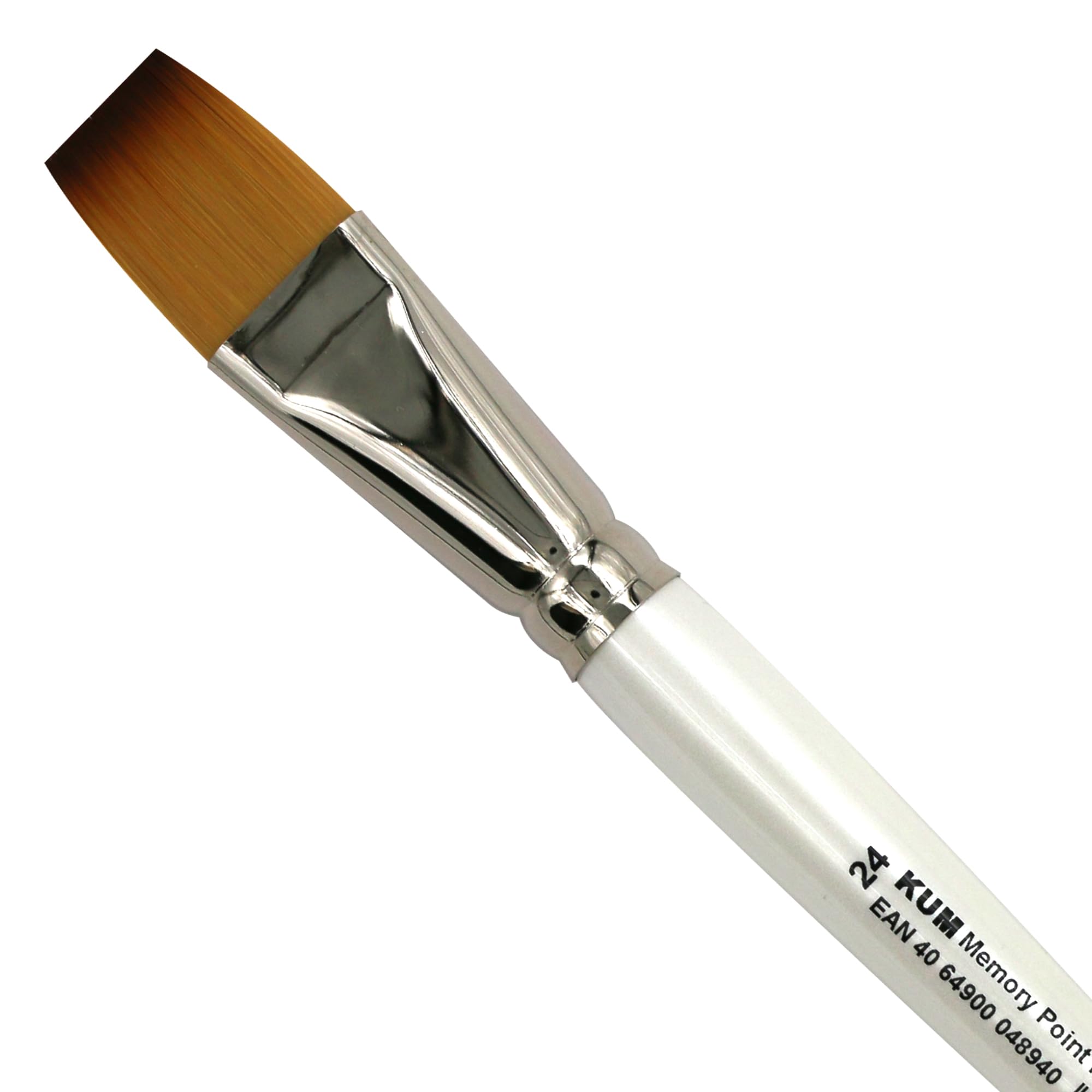 KUM 511.59.11 Memory Point Brushes MemTiPin Fl#24 Flat Form, Synthetic, White