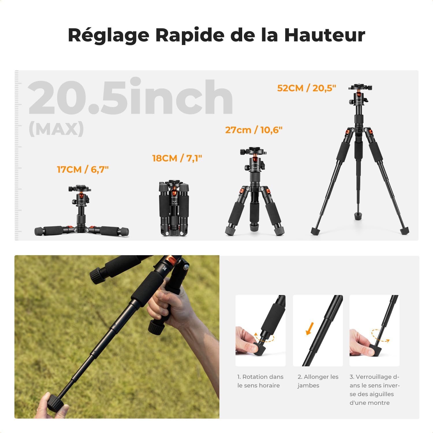 Trépied photo portable: les points forts et limites à connaître 3 trépied photo portable – design et finitions