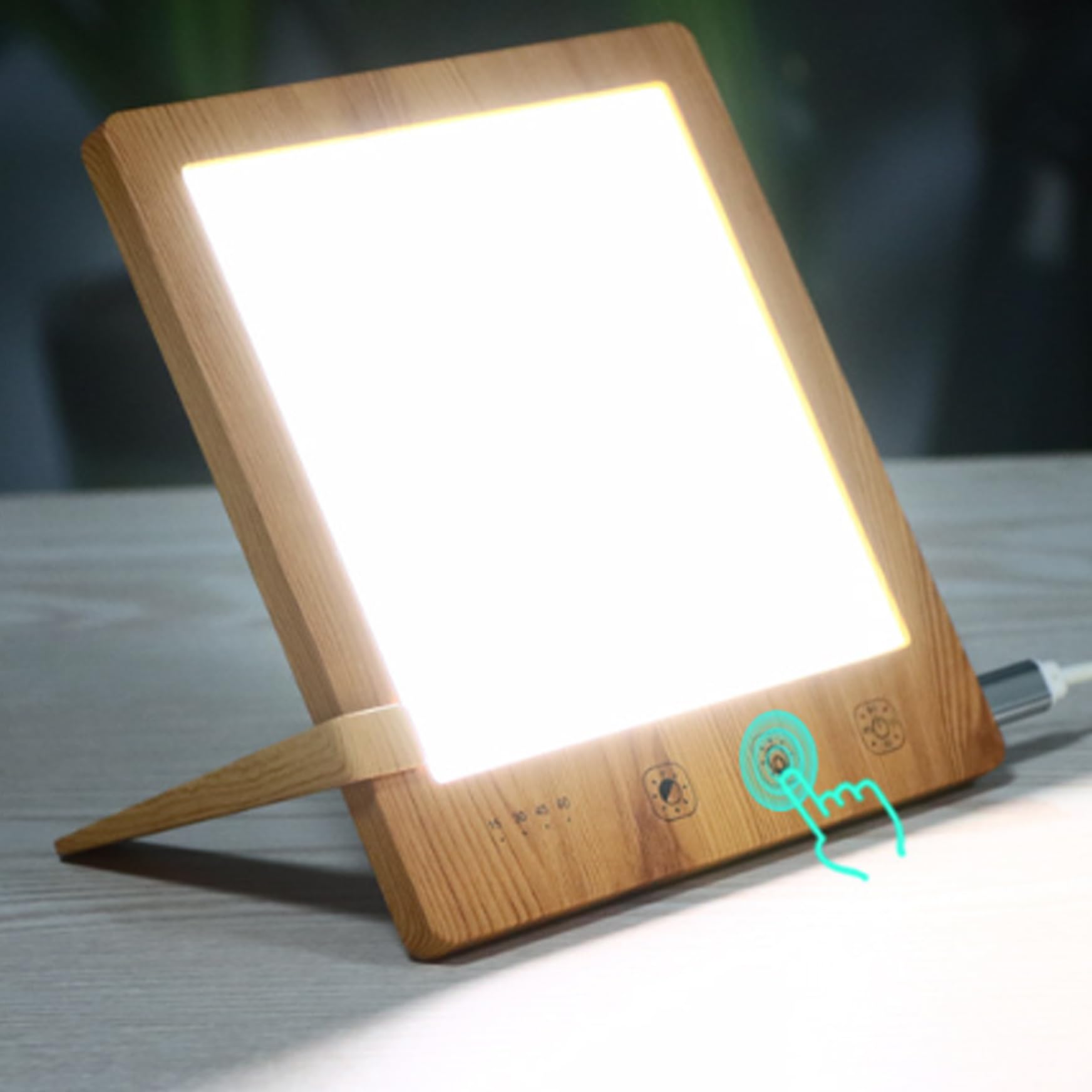 Lampada Triste 10000lux 3000K-6500K Luce Triste USB con 3 Modelli di Colore, 4 Livelli di luminosità Lampada Diurna con 4 Timer Ambiente Timer Dimensione compatta Lampada da Sole Lampada