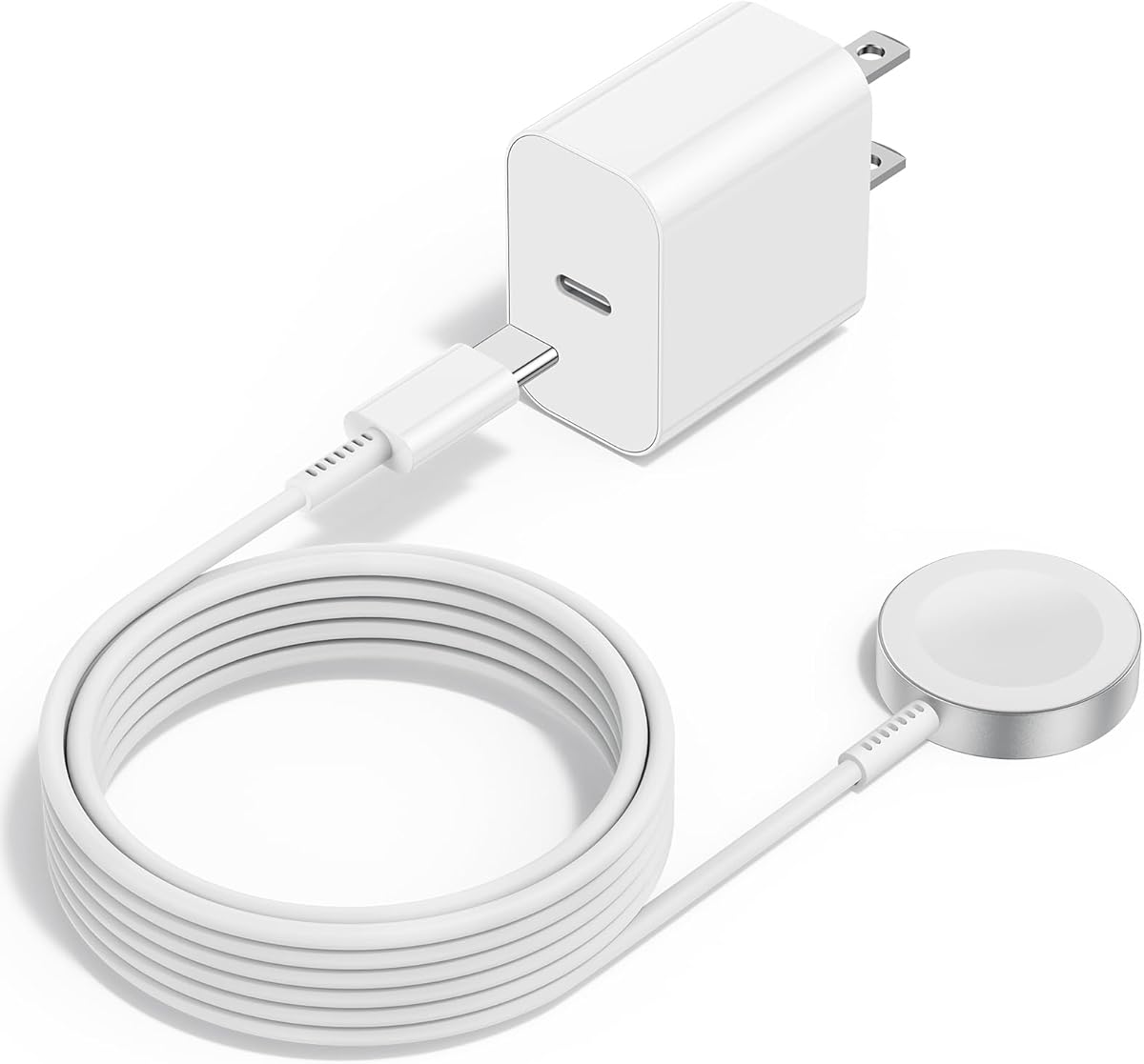 Upgraded Apple Watch Charger, Magnetic iWatch Fast Charger to USB C Cable 6ft with USB C Charger Block for iWatch Series Ultra/9/8/7/6/SE/SE2/5/4/3